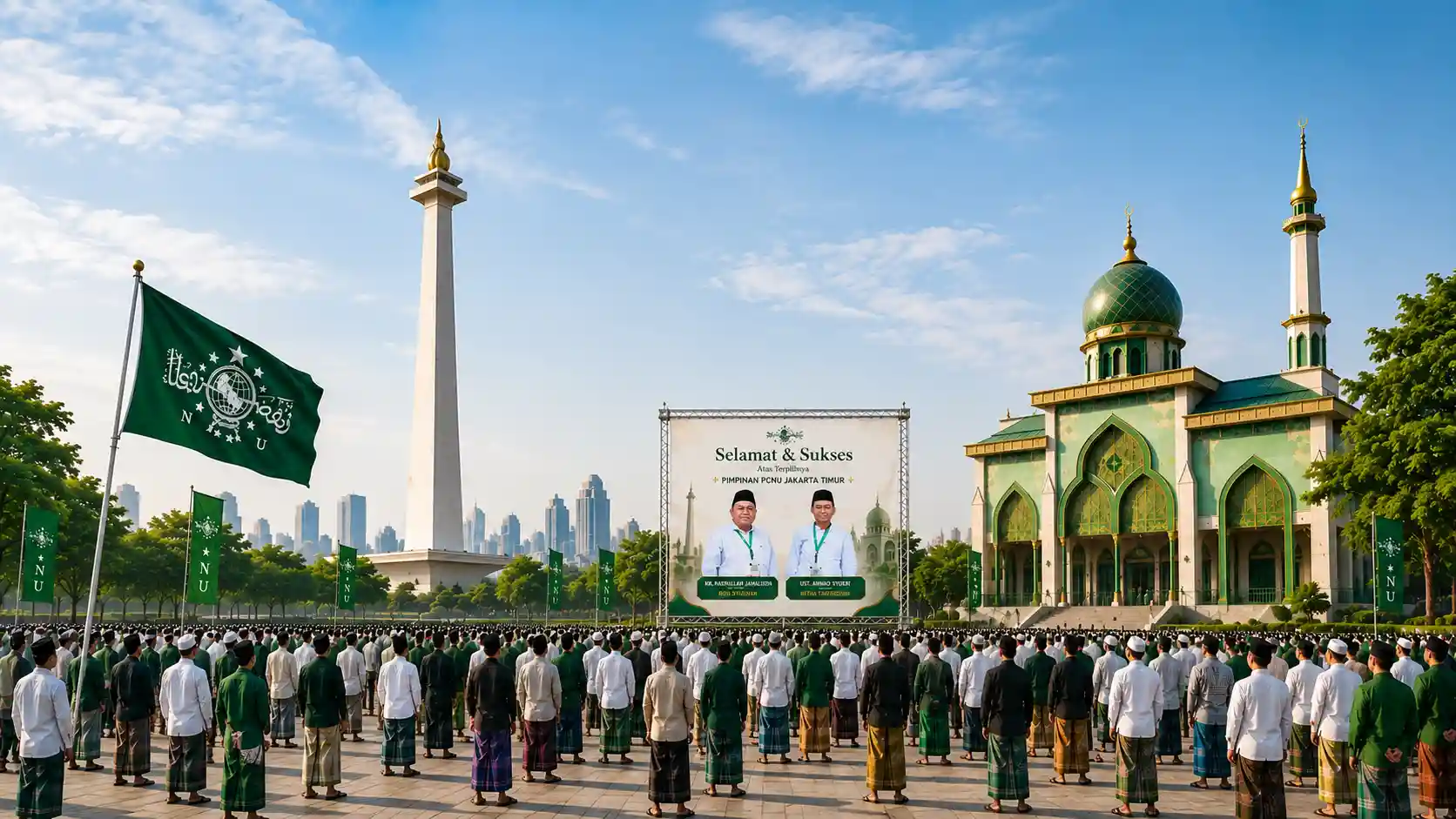Kebersamaan pengurus dan warga PCNU Pengurus Cabang Kabupaten Lombok Utara